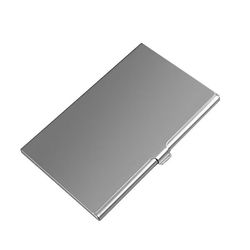 Glatt kortholder i aluminium - Slank - Sølv - Lommebok