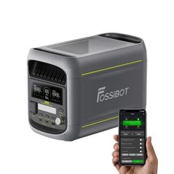 FOSSIBOT F1800 1024Wh 1800W 230V Bærbar Elektrisk Generator LiFePO4 2700W Peak Strømcentral - 5 års garanti - APP-ECO