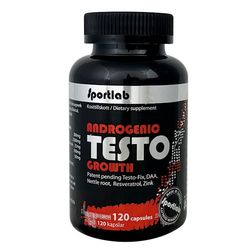 Androgenic Testo Growth – Testobooster til muskelstyrke og hormonbalance, 120 kapsler – Sportlab