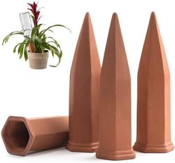 Selvvandende plantepinde til indendørs og udendørs planter - Terracotta plantevandingspinde lavet af genbrugte vinflasker til at vande planter