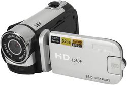 Peka-och-skjut digitalkamera, vintage digital 1080p 16 MP, 16x zoom, 2,4-tums vridbar skärm, HD-kamera med ljus