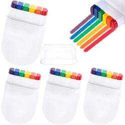 4-pack Regnbågs Pride ansiktsfärg med Pride-tatueringar - Gay Pride regnbågsflagga sminkstift, ansiktsfärg för HBTQ Pride-parad