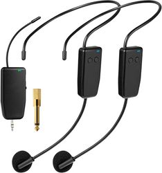 2.4G Trådlöst Headset Mikrofon System för 2 Personer – 50m Räckvidd – Lämplig för Karaoke, PA, Yoga, Utbildning & Fitness