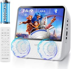 Bærbar DVD-afspiller til børn – HD bil-DVD, Bluetooth, 4000 mAh, USB/RCA/hovedtelefon, fjernbetjening