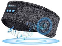 Bluetooth V5.0 sömnlurar - sportpannband - trådlösa hörlurar - 6 timmars speltid - lätt sömnpannband - sport - yoga - grå