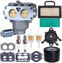 791230 Förgasare, kompatibel med Briggs & Stratton 407777 20-25 hk V-Twin-motor, 699709 499804 Förgasarsats för John Deere MIA10632