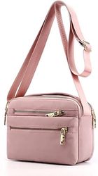 Håndtaske - Skuldertaske - Dametasker med lynlås - Dame crossbody taske - Dametaske - Piger, skoletaske, rejse, rygsæk - Pink