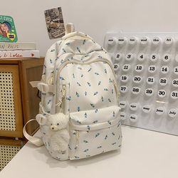 Ryggsäck - Skolväska - Ryggsäck - Flickryggsäck - Skolryggsäck - Bokväska - Surfplattaryggsäck - 20 Liter - Orkidéer