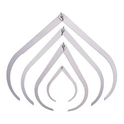 4-delad keramikkompasssats - Kompasser i platina rostfritt stål med böjda ben - Mätverktyg för keramik och lergods - 30 cm - 4 delar