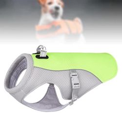 Kølevest til hunde (grøn, M) - Hundekølejakke - Kølevest til hund - Hundekøling - Kølevest - Med justerbar D-ring - Åndbar