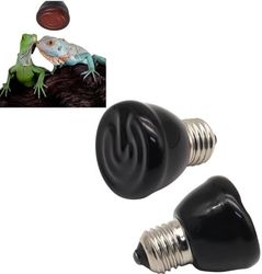 värmelampor - Infraröd värmare - Solningslampa för terrarium - Keramisk värmelampa - Värmelampa för husdjur - amfibier - kycklingar - katter - röd - 100 w
