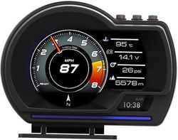 3-tums OBD2 bil Head-Up Display - GPS-läge - HUD-skärm - Hastighetsvisning - Lastbil - 86 mm x 109 mm - Svart