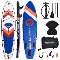 Stand Up Paddle oppustelig - SUP board - 320*80*15CM - op til 160 kg - grøn - blå