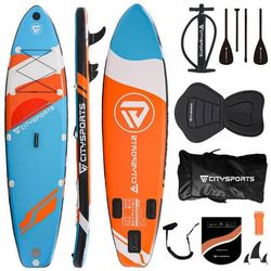 Stand Up Paddle uppblåsbar-orange-320*80*15CM-upp till 160 kg- Kompletta tillbehör-SUP