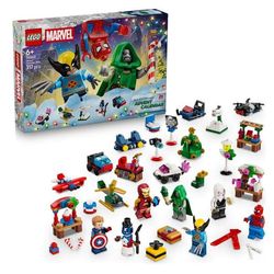 LEGO | Marvel 76340 - Julekalender 2026 - 24 Superhelte Overraskelser - Sæt til Børn - Fra 6 år