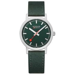 Ur - MONDAINE - Classic Unisex - Grøn park - Genanvendt tekstil - Quartz