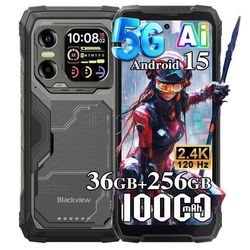 Blackview XPLORE X1 5G Mobiltelefon Okrossbar 10000mAh 36Go+256Go/2To Android 15 6.78" NFC/AI/Dual SIM - Svart