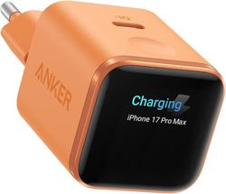 Anker Nano 45W Smart Display Lader 45W - Oransje