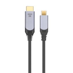 NÖRDIC 5m kabel USB-C til HDMI 2.1 8K30Hz 4K120Hz 48Gbps HDR Kompatibel med Thunderbolt 3 og 4