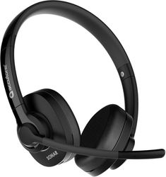 Accutone Sonar 60 Dual Bluetooth & USB Kablet Headset med NC Mic, Langvarig Batteri for PC/Mac & Mobiltelefoner. Fungerer med MS Teams/Skype/Zoom