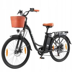 2026 TTGO YY-26ST Elcykel - Däck 26" - Motor 250W - Batteri 36V 14.5Ah 25km/h - Shimano 7 växlar - Räckvidd 120km - Svart