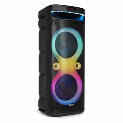 Fenton Track610 bärbar högtalare Bluetooth - Partybox med mikrofon, uppladdningsbart batteri och ljuseffekter