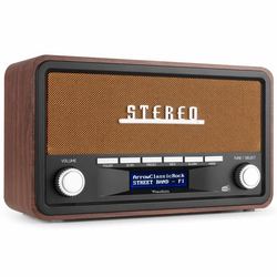 Audizio Foggia retro DAB+ radio med Bluetooth - Bärbar stereoradio med larm - 50W Peak effekt