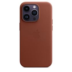 Original iPhone 14 Pro Max-deksel i skinn MagSafe Umbra