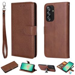 SKALO Samsung A17 2-i-1 Magnetisk Aftagelig Flip Cover - Brun