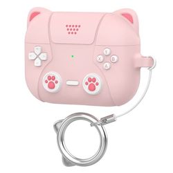 SKALO Cute Cat Controller Kotelo sopii AirPods Pro 3 - Pinkki