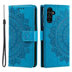 SKALO Samsung S25 FE Mandala Flip Cover - Blå