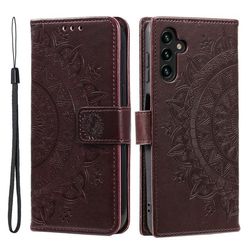 SKALO Mandala Flip Cover til Samsung Galaxy S26 - Brun