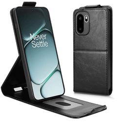 SKALO Vertikalt PU-læder cover Cover til OnePlus 15R - Sort