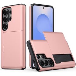 SKALO Armor Kortholder Cover til Samsung Galaxy S26 Ultra - Rosa guld