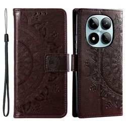 SKALO Mandala Flip Cover til Xiaomi Redmi Note 15 Pro 5G - Brun