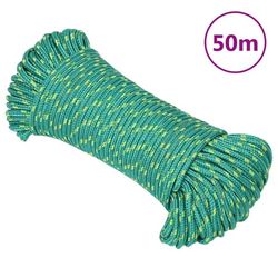 vidaXL sejltov, grøn, 3 mm, 50 m, polypropylen