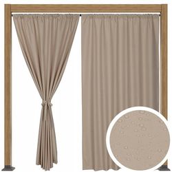 Terassi- ja puutarhaverhot T 155x180 vaalea beige