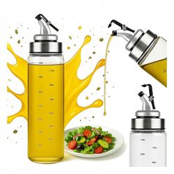 Lasinen annostelija 500 ml asteikolla öljylle, kastikkeille, etikalle ja mausteille