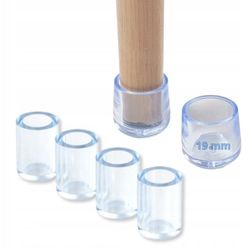Elastiske beskyttelsesdæksler til stoleben 19 mm 16 stk, PVC