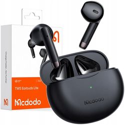 MCDODO TRÅDLØSE IN-EAR BLUETOOTH 5 HOVEDTELEFONER MED MIKROFON, SORT ETUI