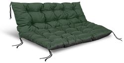 Sæt havepude 120/80 cm + 120/40 cm til pallebænk vandtæt grøn