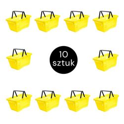 Indkøbskurv gul 22L H-22 cm L-30 cm G-43 cm 10 stk.
