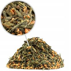 Grøn te Genmaicha Japansk stil 1 kg med ristet ris