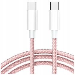 CO2-opladerkabel USB-C hurtigopladning USB TYPE C til iPhone 15 16 1M pink