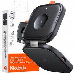 MCDODO 3-i-1 induktiv laddningsdockningsstation för iPhone, Airpods, Watch, QI2