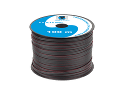 Kaiutinkaapeli CCA Cabletech 2x 0,16mm 100m musta punainen