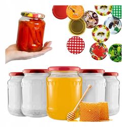 48x glaskrukker à 720 ml til agurker, svampe, marmelade, honning og syltetøj