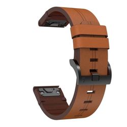 Garmin Fenix 6 Pro GPS PU-läder Klockarmband - Brun