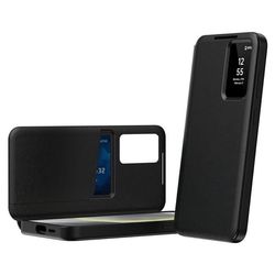Samsung Galaxy S26 Ultra Cover med Kortholder og Smart View Vindue - Sort