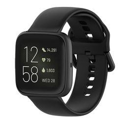 Fitbit Versa 2 / Versa / Versa Lite / Blaze Silikone urrem - Sort